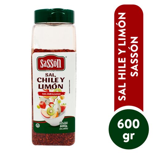 Sal Con Chile Limon Sasson Frasco 600gr