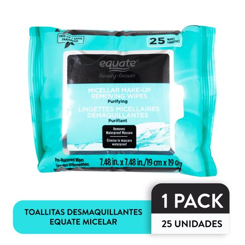 Toalla Desmaquillante Equate Micelar 25 unidades