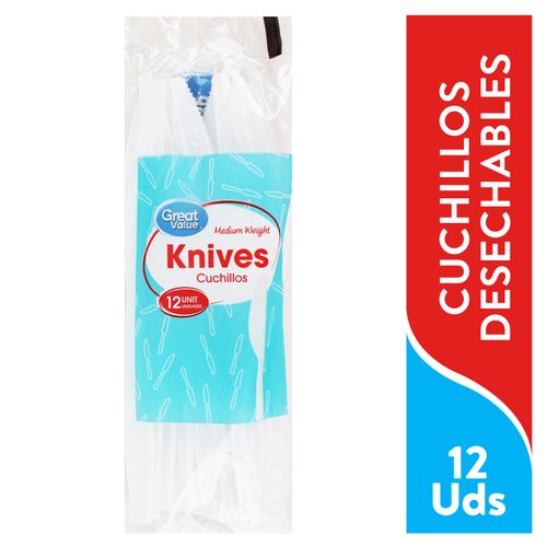 Cuchillo Desechable Great Value - 12 Unds