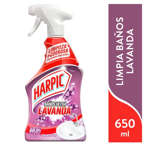 Desinfectante de Baños Harpic Lavanda Trigger 650 ml