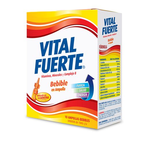 Ampollas Bebibles Vitamínicas Vital Fuerte - 10 ampollas