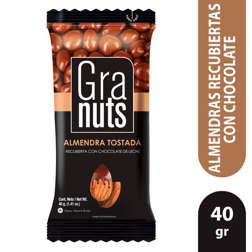 Almendra Gra Nuts Cubierta Chocolate - 40Gr