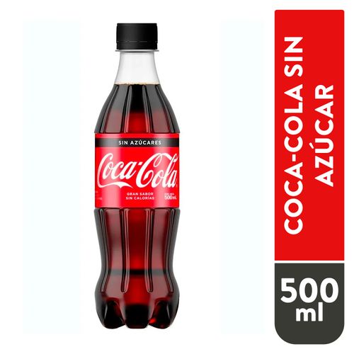 Gaseosa Coca Cola sin azúcar - 500 ml