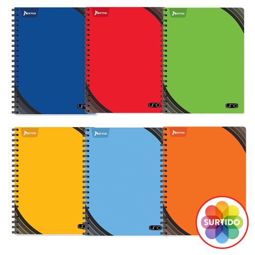 Cuaderno Norma Uno Espiral Raya 100 Hojas