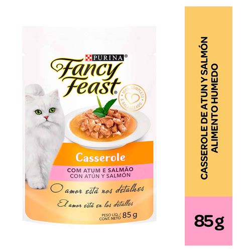 Alimento Húmedo Gato Purina Fancy Feast Casserole Atún y Salmón -85g