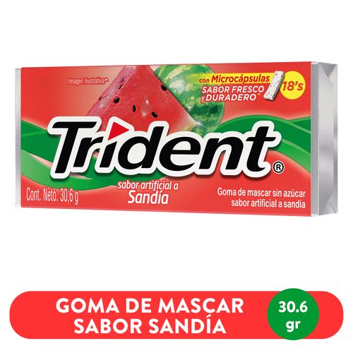 Goma De Mascar Trident Vup Sabor Sandía - 30.6g