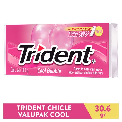 Goma De Mascar Trident Vup Sabor Cool Bubble - 30.6g