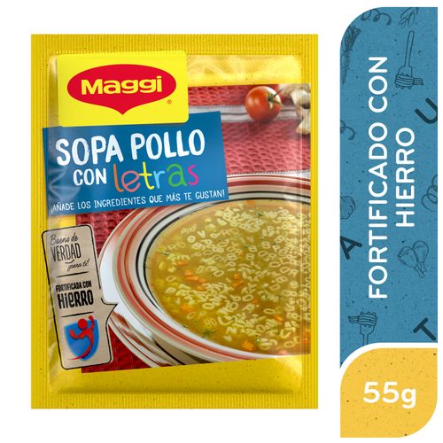 Sopa de Pollo con Letras MAGGI Sobre 57g