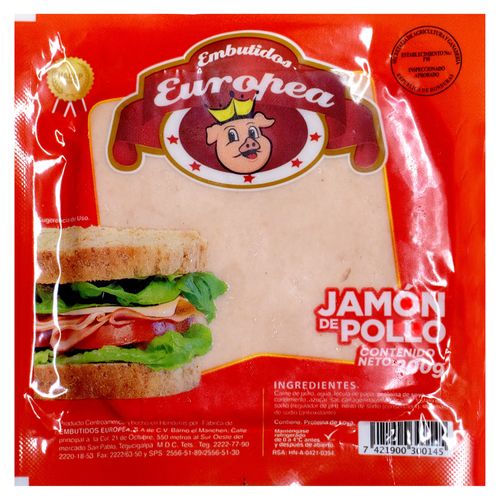 Jamón Europea, de pollo -Lb