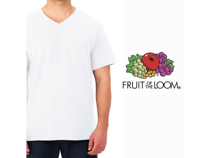 Camiseta-Fruit-Of-The-Loom-Cuello-V-color-blanco-Talla-XL-5-41032