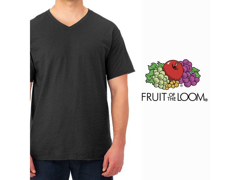 Camiseta-Fruit-Of-The-Loom-Cuello-V-color-negro-Talla-M-5-41037