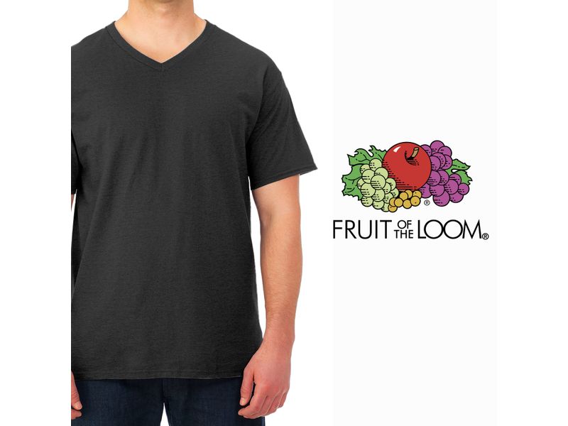 Camiseta-Fruit-Of-The-Loom-Cuello-V-color-negro-Talla-XL-5-41039