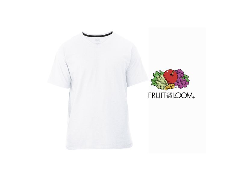 Camiseta-Fruit-Of-The-Loom-Cuello-V-color-blanco-Talla-S-3-41029