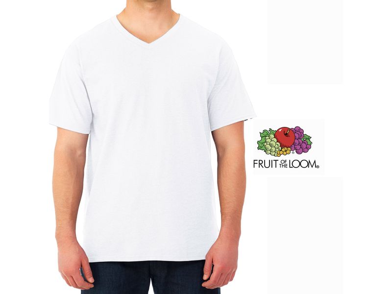 Camiseta-Fruit-Of-The-Loom-Cuello-V-color-blanco-Talla-L-4-41031