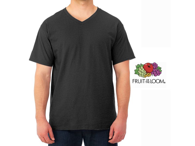 Camiseta-Fruit-Of-The-Loom-Cuello-V-color-negro-Talla-S-4-41036