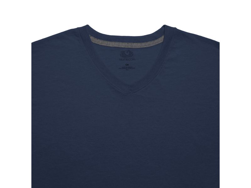 Camiseta-Fruit-Of-The-Loom-Cuello-V-color-azul-Talla-S-3-41052