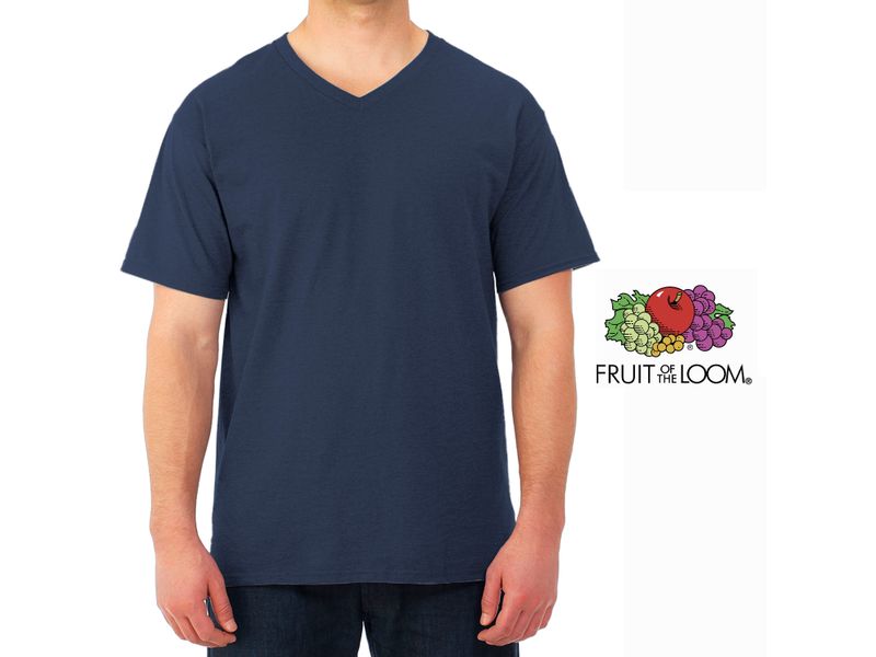 Camiseta-Fruit-Of-The-Loom-Cuello-V-color-azul-Talla-S-4-41052