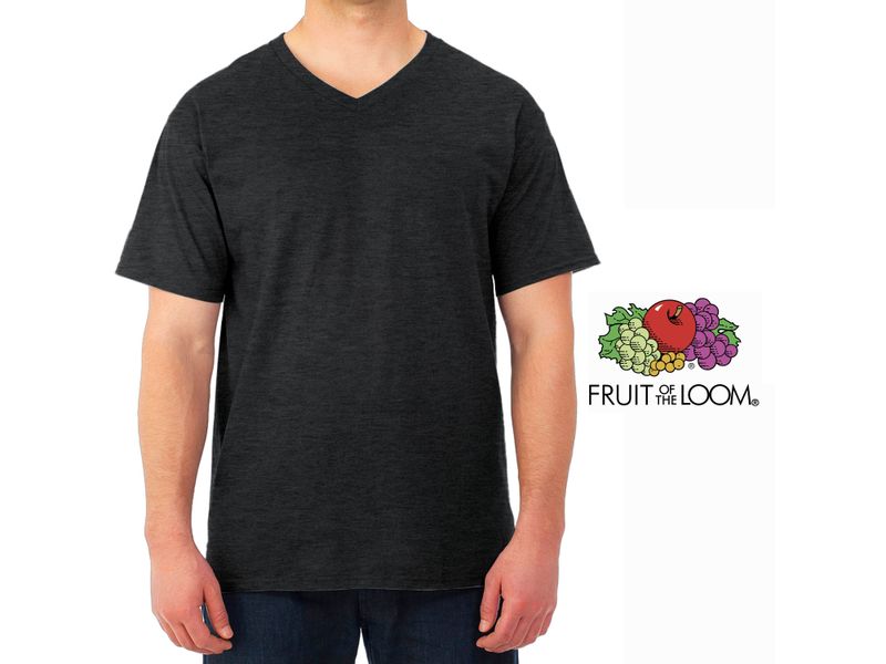 Camiseta-Fruit-Of-The-Loom-Cuello-V-color-gris-Talla-L-4-41058