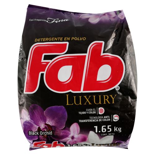 Detergente Polvo Fab Luxury Black 1650Gr