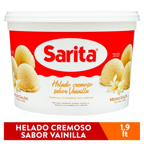 Helado Sarita Sabor A Vainilla -Medio Galón