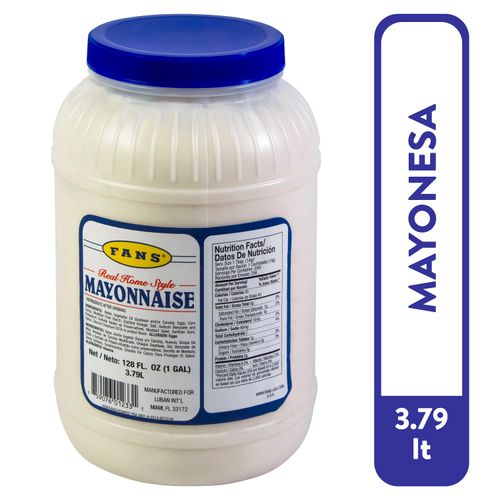 Mayonesa Fans Real Home Frasco- 3790ml