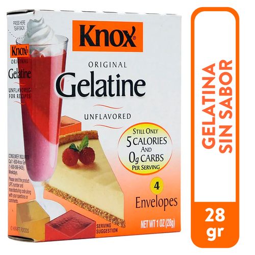 Gelatina Knox Original Sin Sabor 28gr