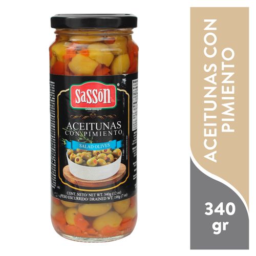 Aceituna Rellena Sasson con Sal 340gr