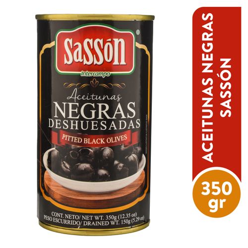 Aceituna Negra Deshuesada Sasson 350gr