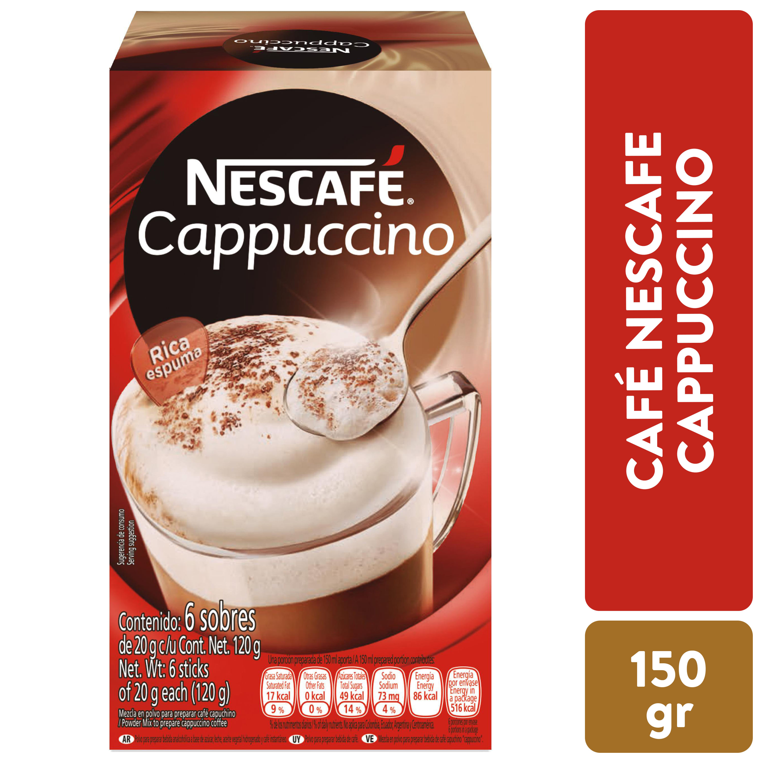 Comprar NESCAFÉ Cappuccino Original Caja 6 Sobres de 20g