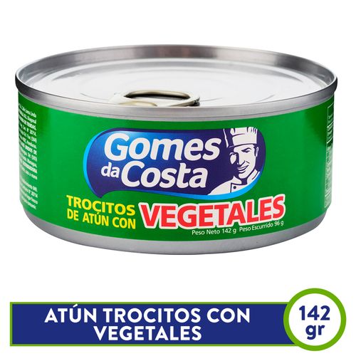 Atún Gomes Trocitos C Vegetales 142Gr