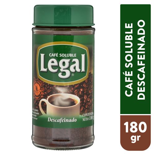 Café Legal Soluble Descafeinado - 180 g