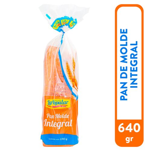 Pan La Popular Molde 100 Integral - 640Gr