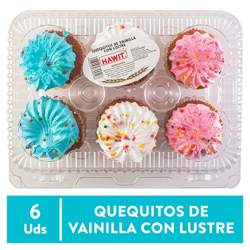 Quequitos Hawit Lustre Con Sabor A Vainilla 6 Unidades - 311 g