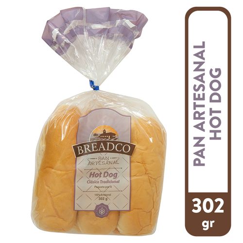 Pan Breadco Hot Dog 6 Unidades - 302Gr