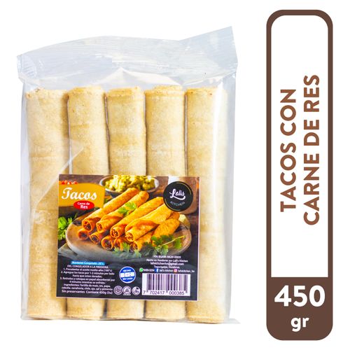 Tacos Res Y Vegetales Lalis Kitchen 450G