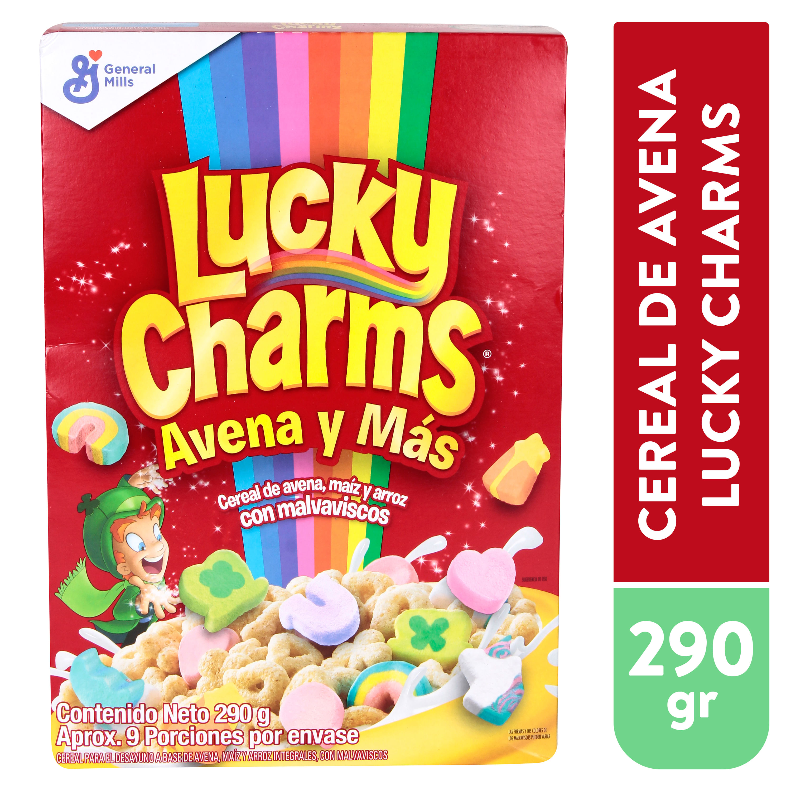 Lucky Charms Cereal sin gluten con malvaviscos, caja grande de 14.9 onzas
