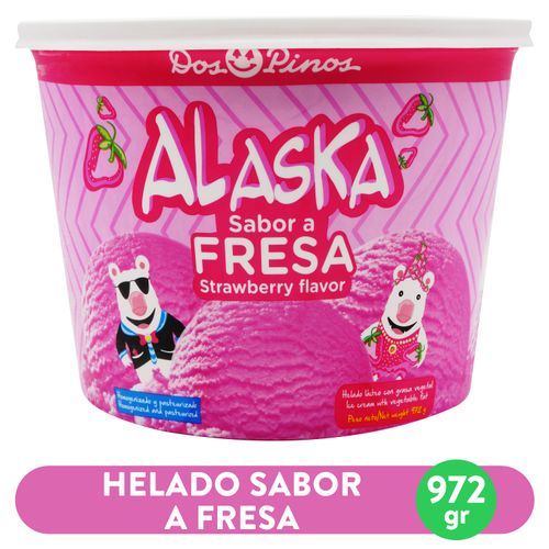 Helado Dos Pinos Alaska Fresa - 972gr