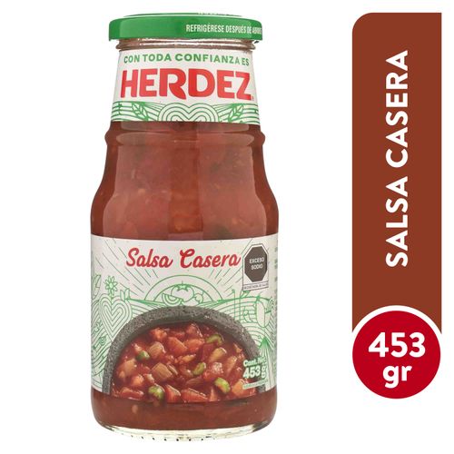 Salsa Casera Herdez Frasco Vidrio - 453gr