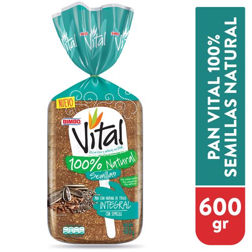 Pan Bimbo Sandwich Ingegral Vital Semillas - 600gr