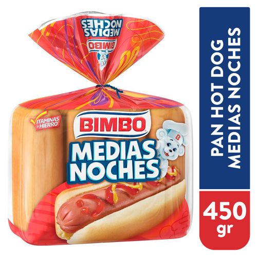 Pan Bimbo Super Medias Noches 6 Unidades - 450Gr