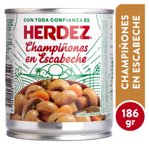 Champinon Herdez Escabeche Lata 186Gr