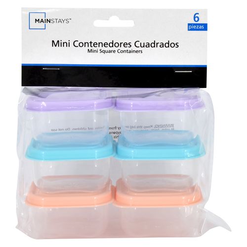 Set Contenedores Cuadrado Mainstays- 6 Piezas