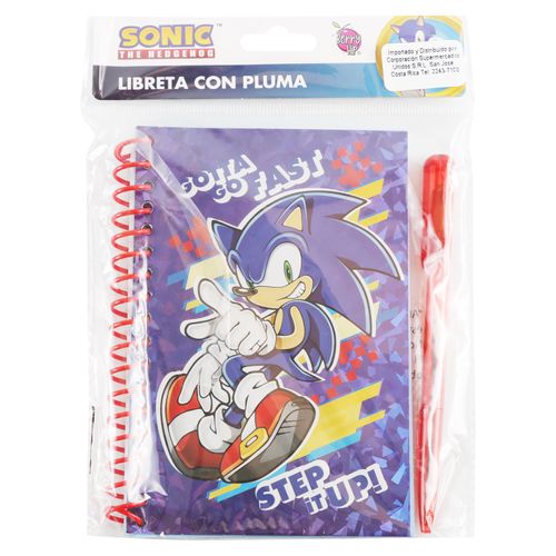 Libreta Con Pluma Sonic