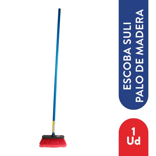 Escoba Suli Multiusos Palo Madera - Unidad
