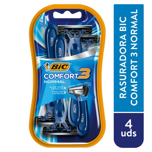 Rasuradora Bic Comfort3 Normal - 4 Unidades