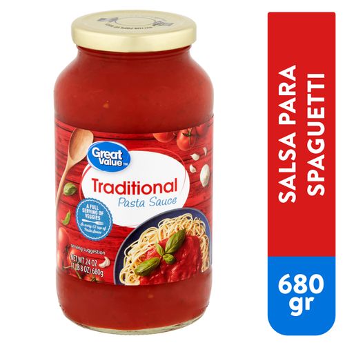 Salsa Great Value Para Spaguetti - 680gr