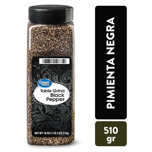 Pimienta Great Value Negra Molida - 510gr