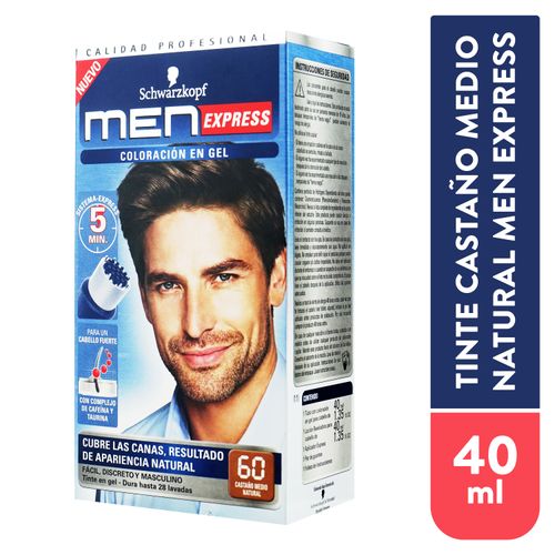 Tinte Men Express 60 Castano Medio Natural- 80ml