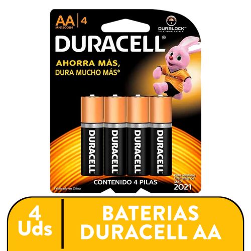 Bateria Duracell Alcalina AA Basico - 4 Unidades