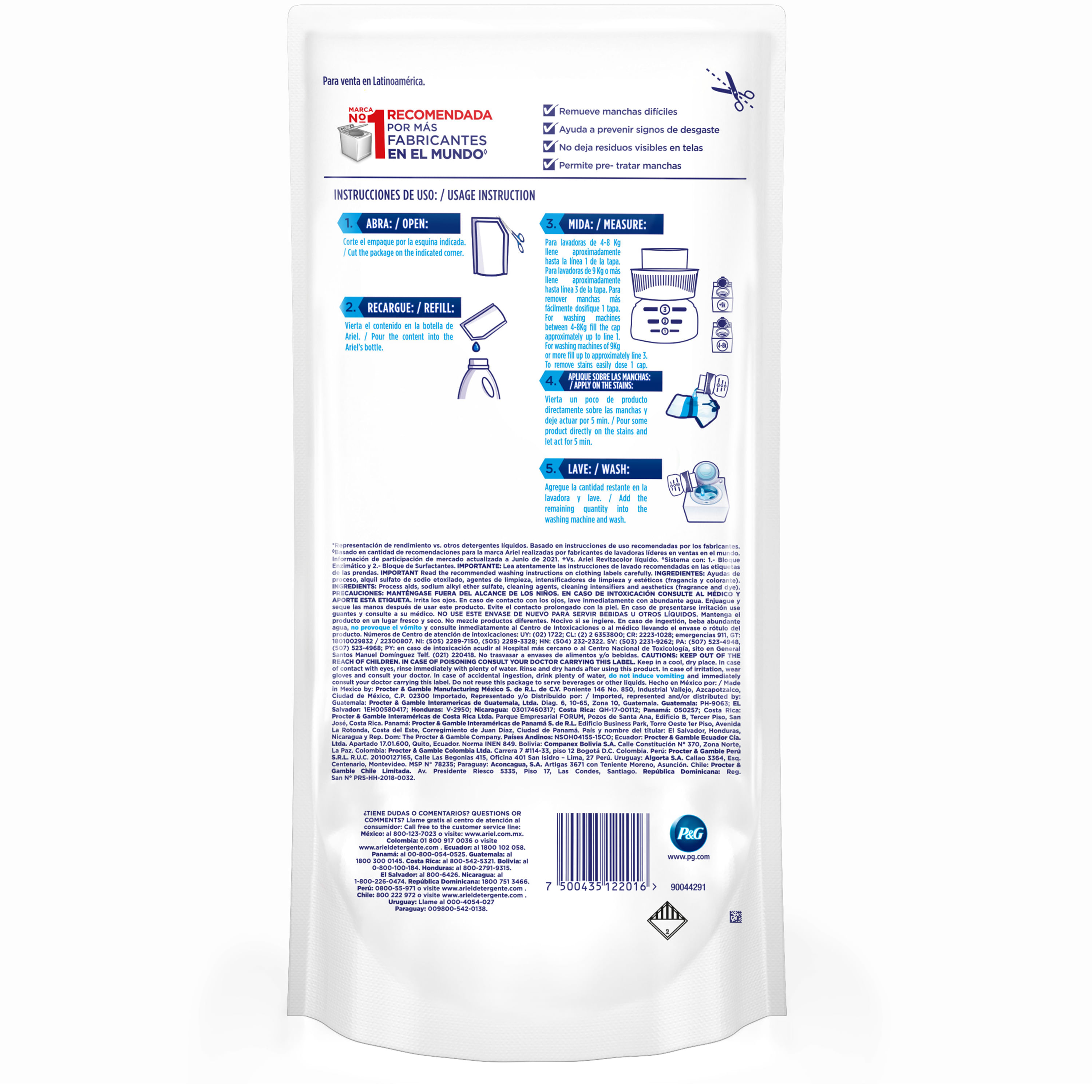Comprar Detergente Ariel Doble Poder Líquido Concentrado - 1,2 Lt